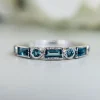 Natural London Blue Topaz Wedding Band