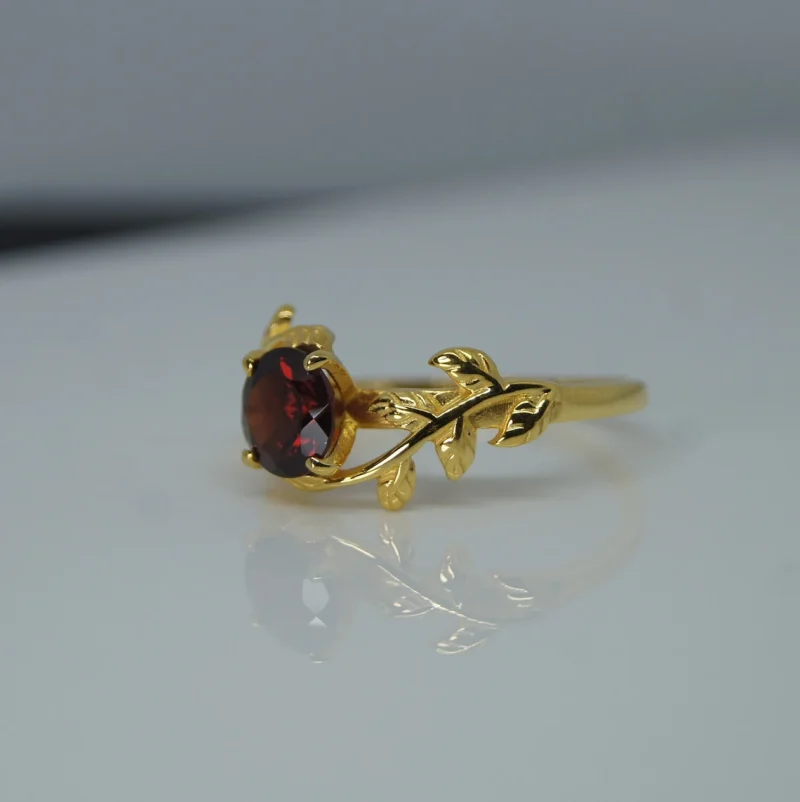 Natural Garnet Ring - Image 4