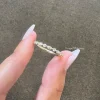 Alternating Moissanite Band